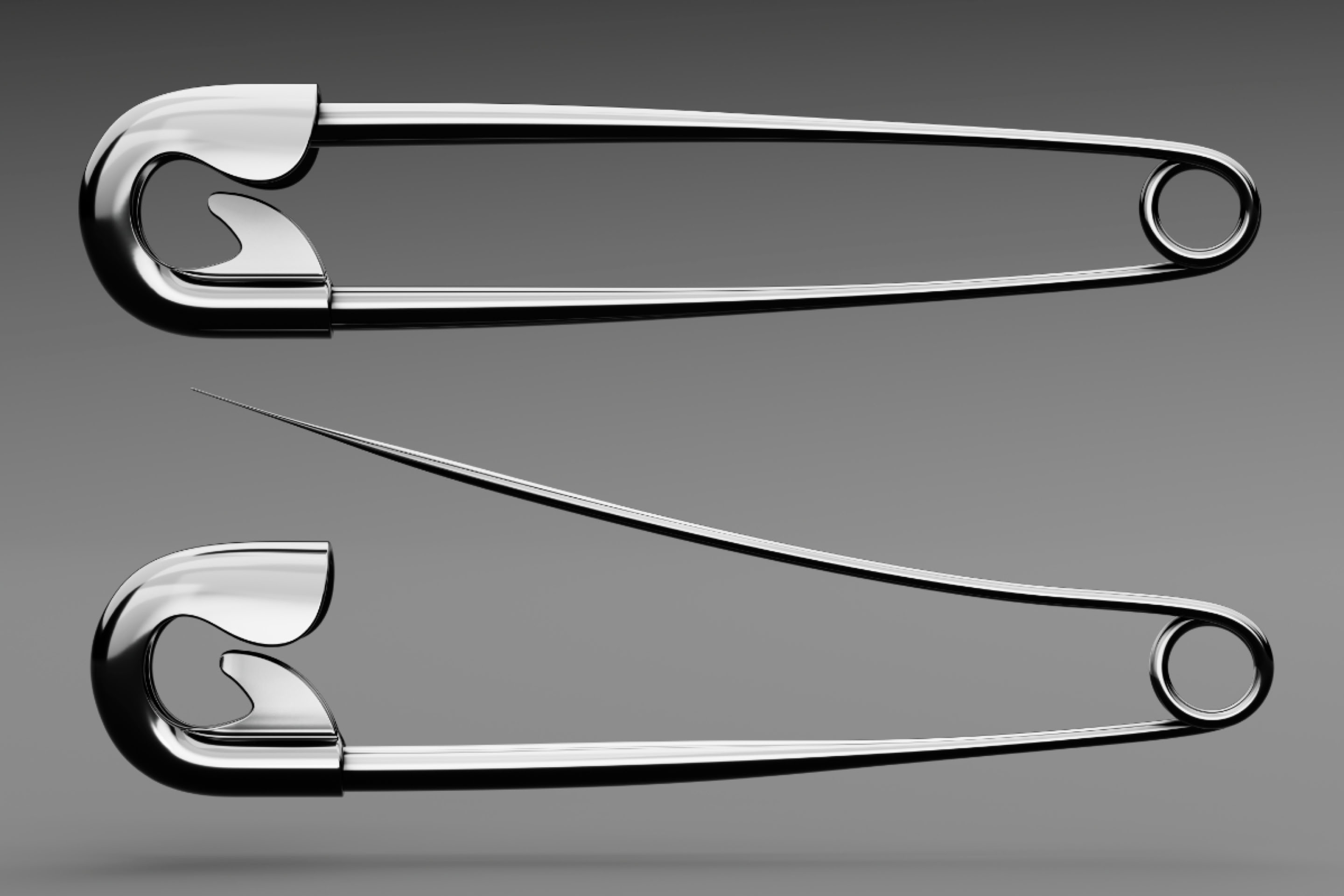 An illustration of two metallic knurled thumb screws on a gray background, one upright and the other tilted. Illustration by Wayne Vincent. All rights reserved,